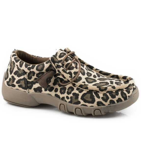 Roper  Kids Girls Chillin Leopard Moccasins  Casual Shoes