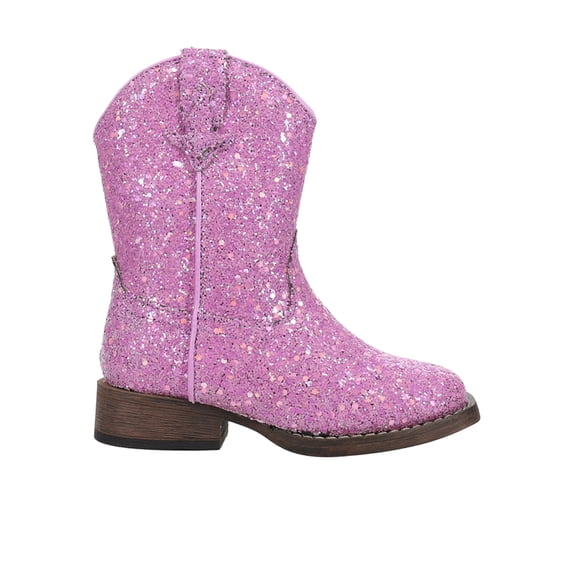 Roper Girls Glitter Galore Square Toe Cowboy Mid Calf Boots