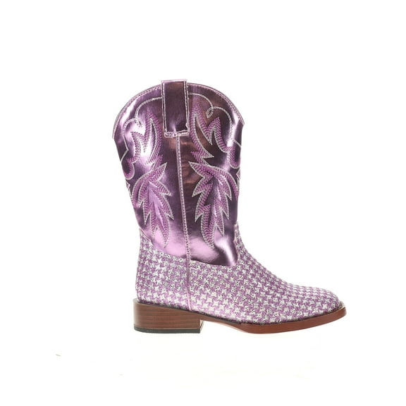 Roper Girls Glitter Gleam Round Toe Cowboy   Mid Calf Boots