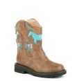 thumbnail image 1 of Roper Girls Glitter Horse Round Toe Cowboy   Mid Calf Boots, 1 of 5
