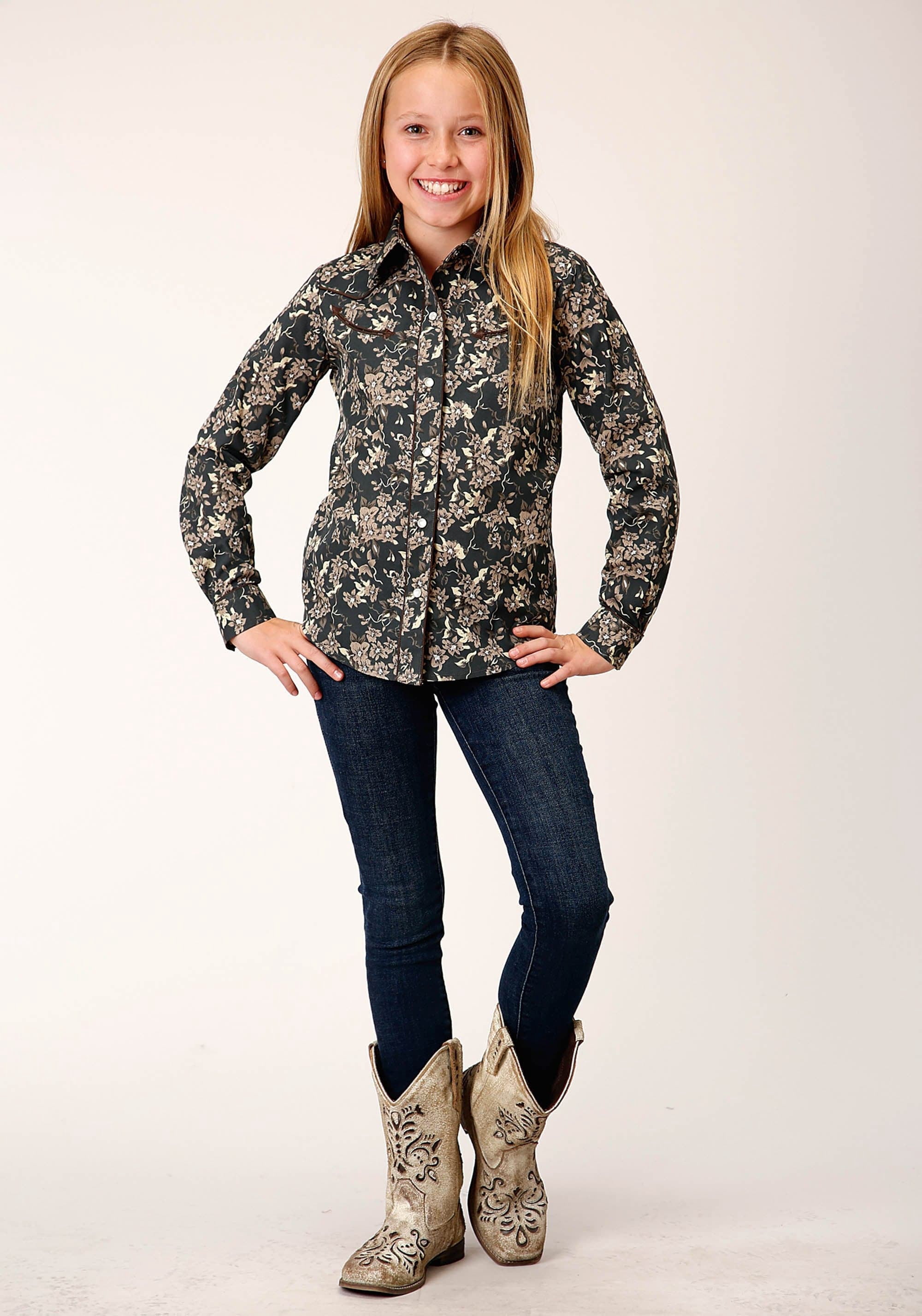 Roper - Girls Flannel Long Sleeve Shirt