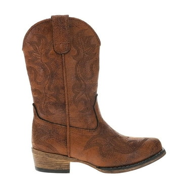 Roper Girls Riley Classic Snip Toe Cowboy   Mid Calf Boots