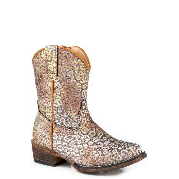 Roper Girls Toddler Snip Toe All Over Leopard Print