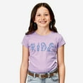 thumbnail image 1 of Roper Girls Short Sleeve Lilac Cotton Slub Jersey Western T Shirt With Screen Print Decoration, 1 of 2