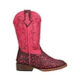thumbnail image 1 of Roper Girls Wild Cat Embroidered Glitter Leopard Square Toe Cowboy   Mid Ca, 1 of 2