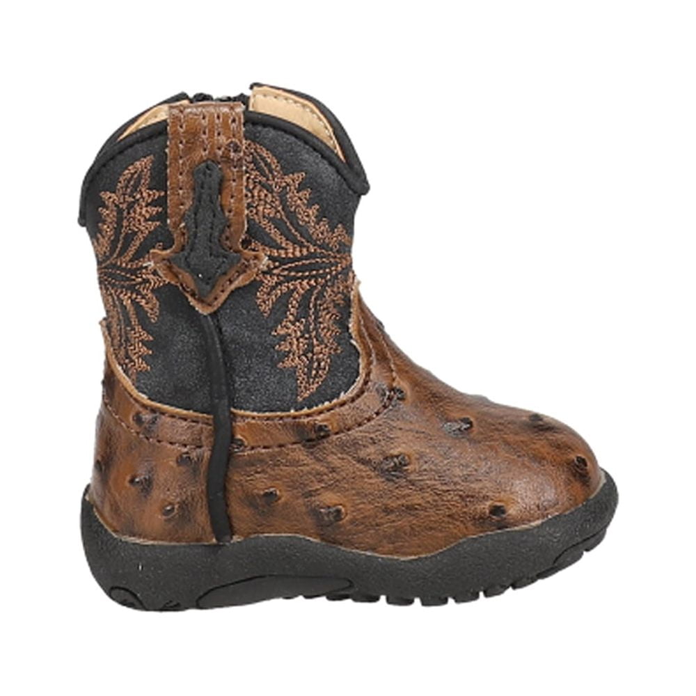 Roper Infant Boys Cowbaby Daniel Embroidery Round Toe Casual Boots Mid ...