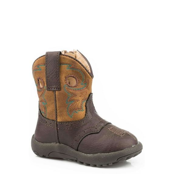 Roper Infant-Boys' Daniel Western Boot Round Toe Brown 1 D(M) US