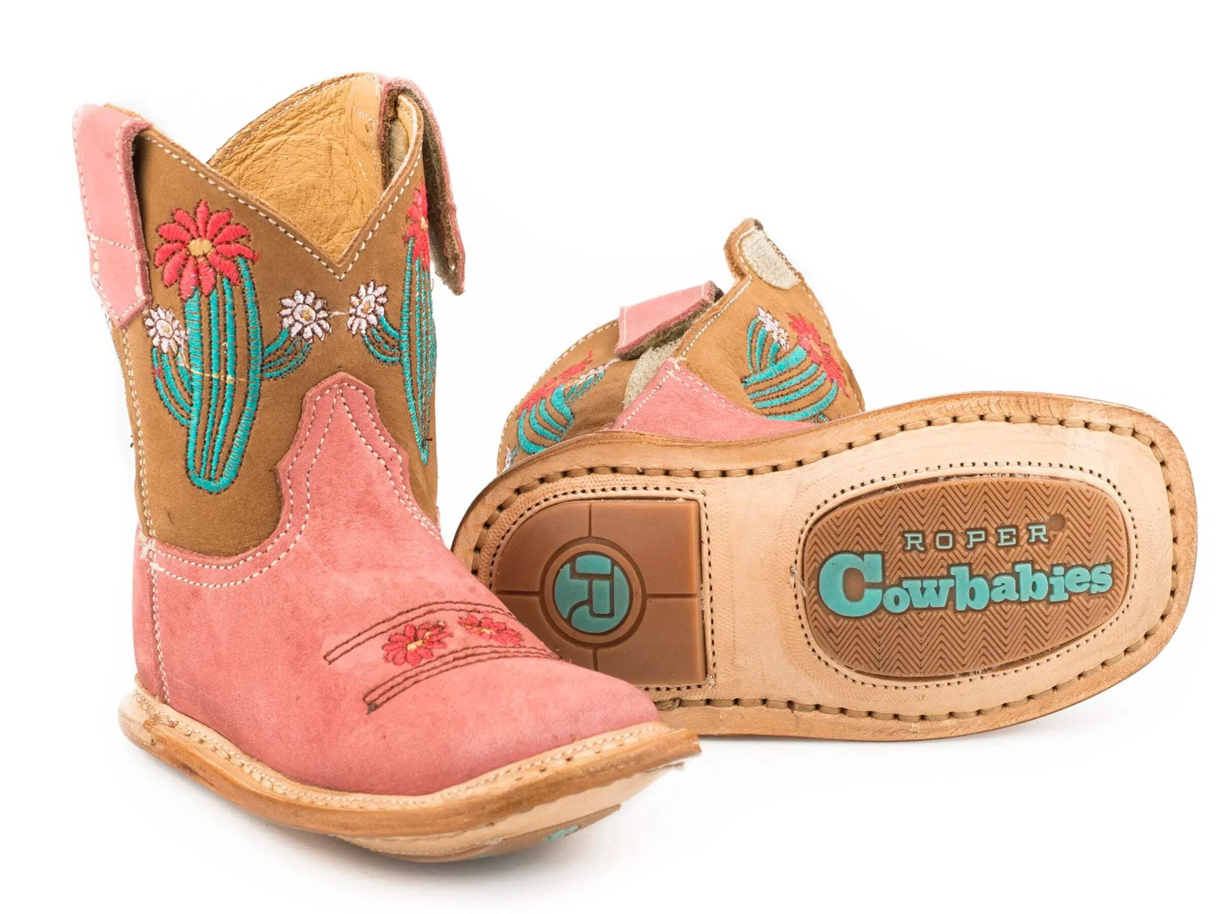 Roper  Infant Girls Cowbabies Cactus Square Toe    Casual Boots   Ankle