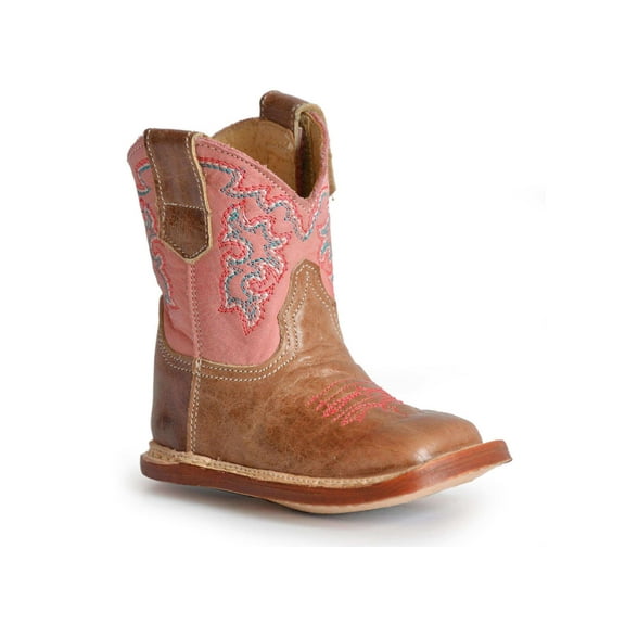 Roper  Infant Girls Cowbaby Parker Embroidered Square Toe    Casual Boots   Ankle