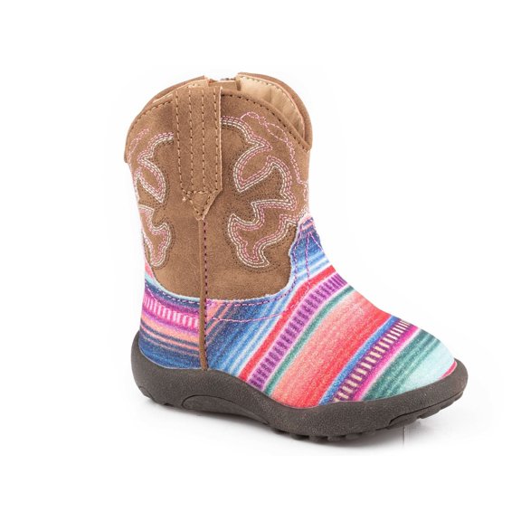 Roper Footwear Boys Infant Roper Cowbabies Glitter  Serape Bootie 1 M Multi