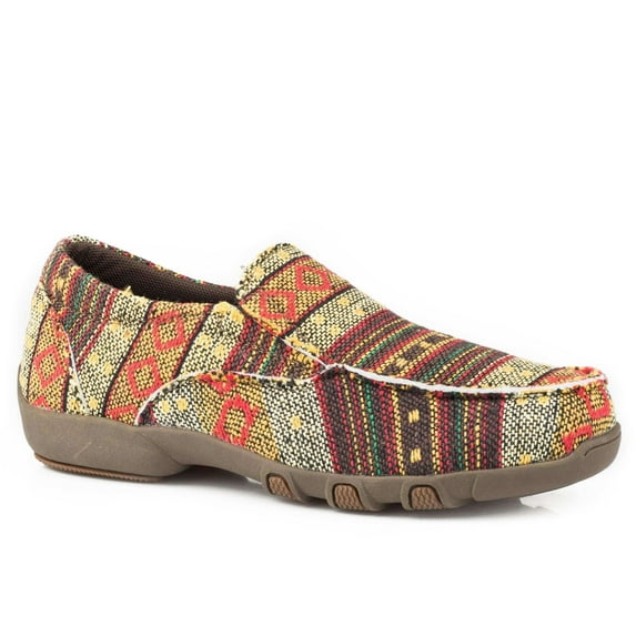 Roper Johnnie Kids Boys Brown Fabric Slip-On Shoes 1
