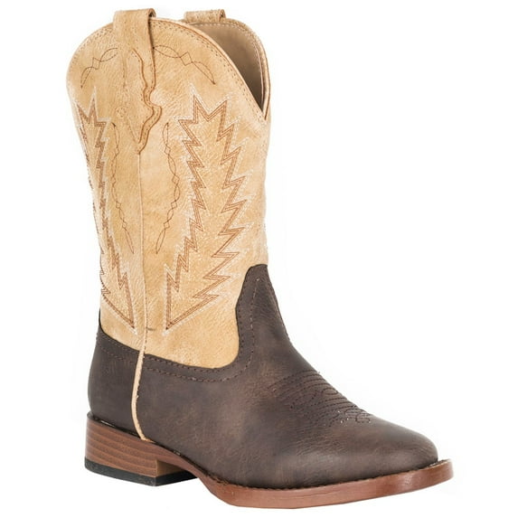 Roper Kids Boys Billy Square Toe Cowboys Boots Mid Calf