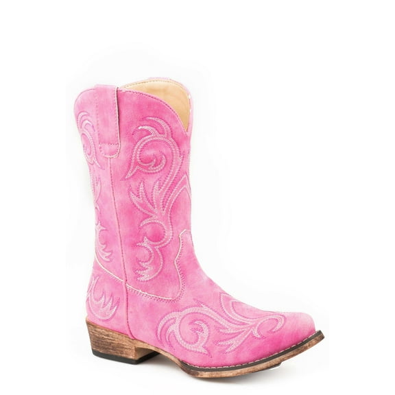 Roper  Kids Girls Riley Snip Toe    -  Western Cowboy Boots   Mid Calf