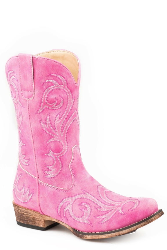 Kids Girls Riley Snip Toe - Western Cowboy Boots Mid Calf