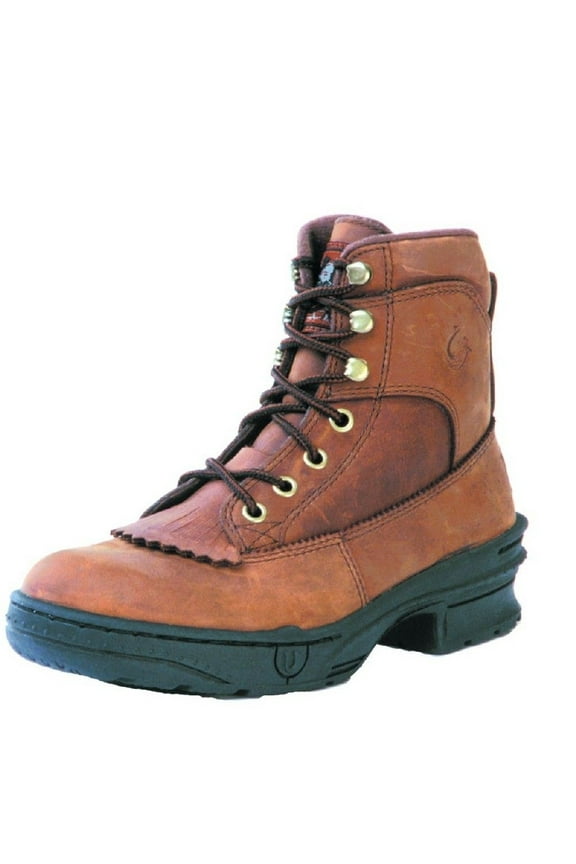 Men's Hiking Boots, 6-inch Shaft Round Toe Rocky Brown, Size 10.5