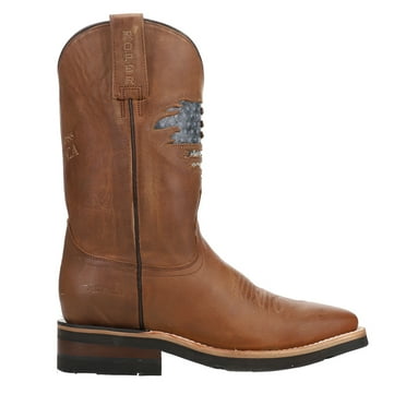 Roper Mens America Rules Patriotic Square Toe Cowboy  Mid Calf Boots