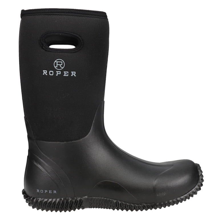 Roper Mens Barnyard Round Toe Pull On Rain Mid Calf Boots  display picture 1