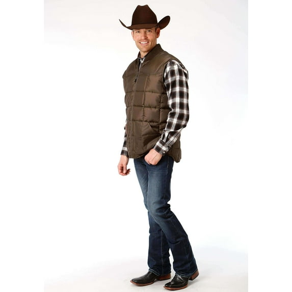 Roper Mens Brown Poly-Filled Vest