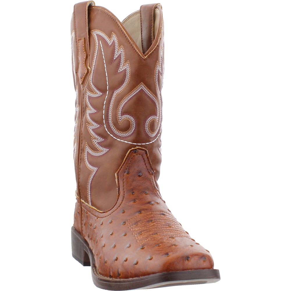 Roper Mens Bumps Square Toe Cowboy Casual Mid Calf Boots - Walmart.com