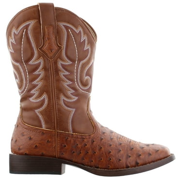 Lucchese Mens Rudy Square Toe Casual Boots Mid Calf - Walmart.com