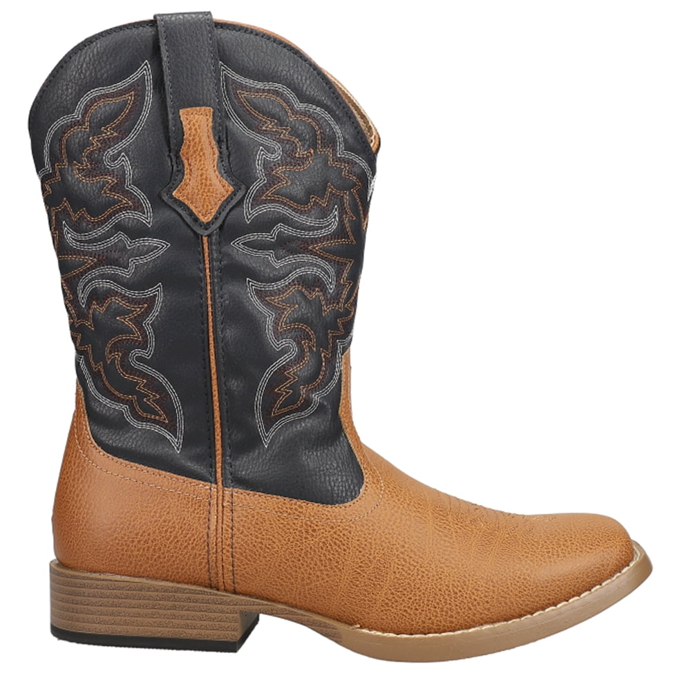 Roper Mens Cowboy Classic Square Toe Cowboy Mid Calf Boots - Walmart.com