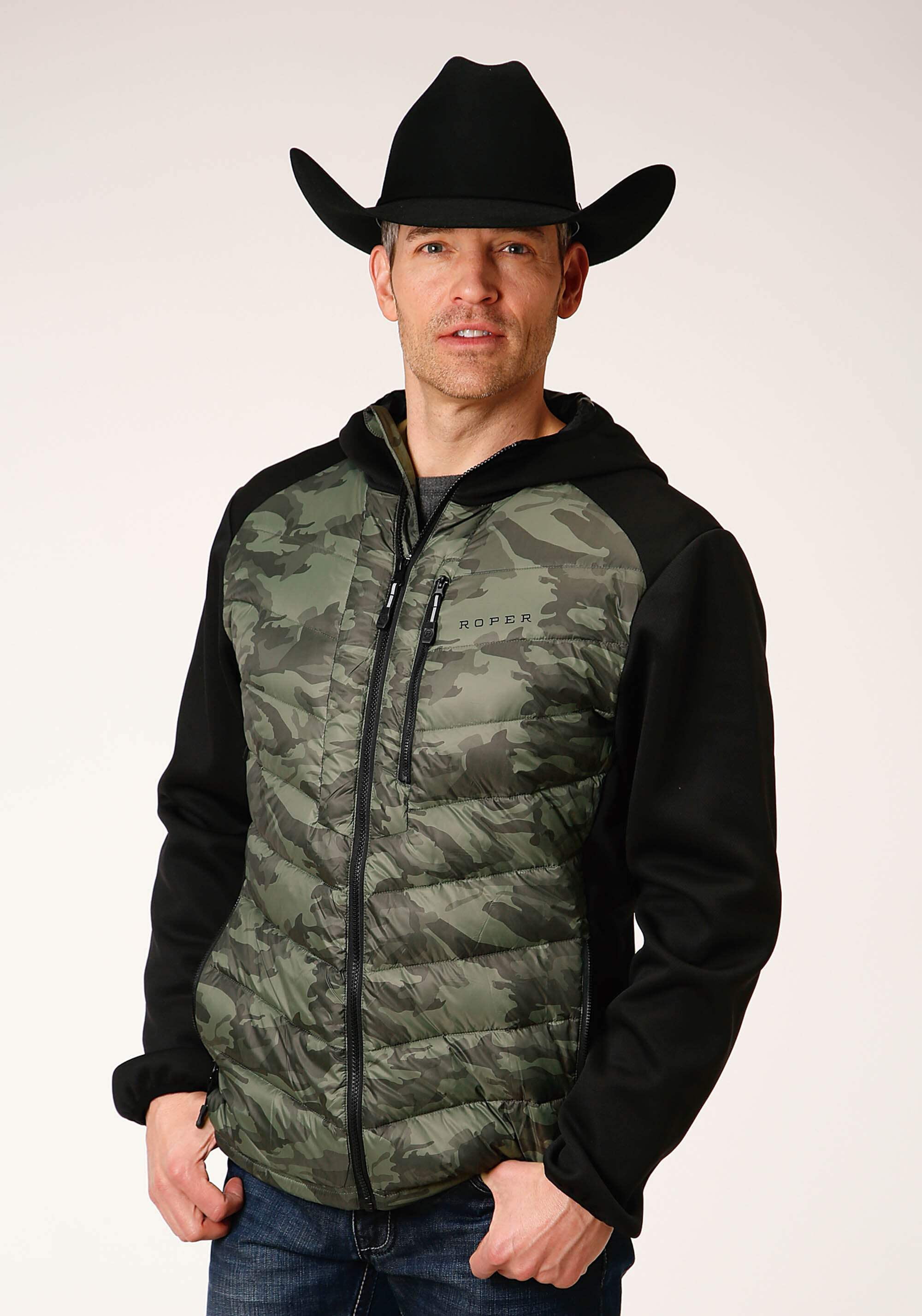 Roper Mens Down Filled Crushable Combo Jacket - Walmart.com