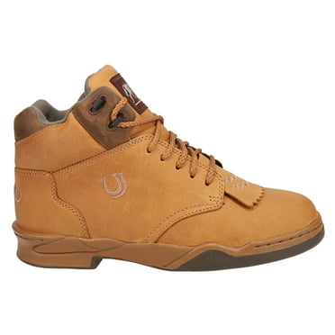 Roper Mens Horseshoe Kiltie Round Toe Lace Up  Ankle Boots