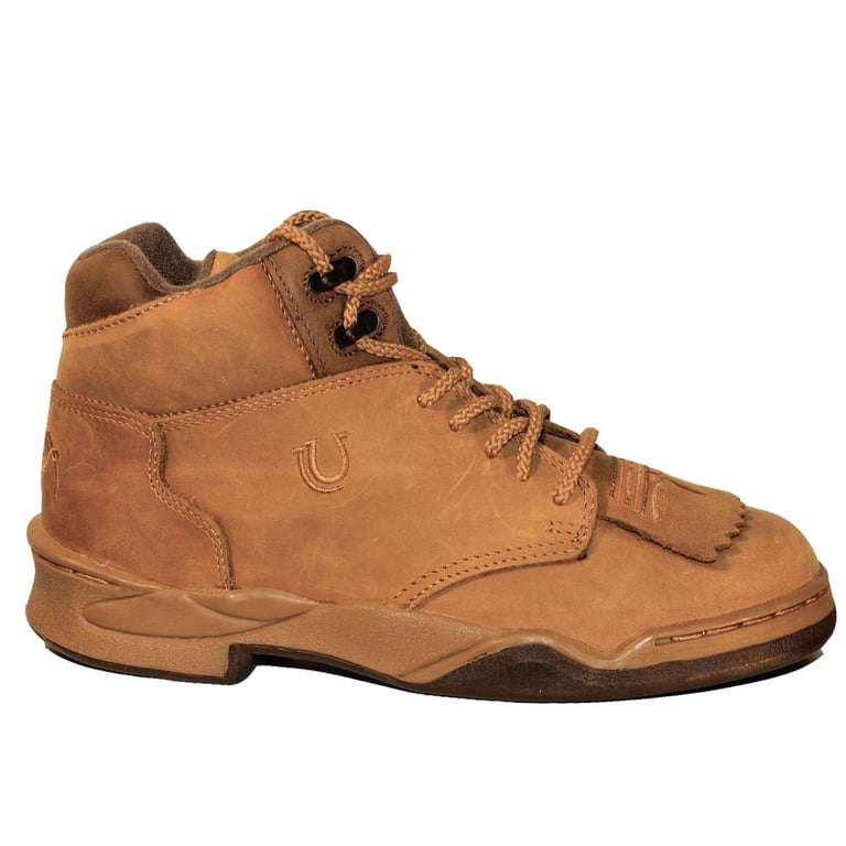 Roper Horseshoe mens 7.5 Chukka brown boots Mens Kiltie Horseshoe Crazy Horse Brown – Roper Apparel  main image 4