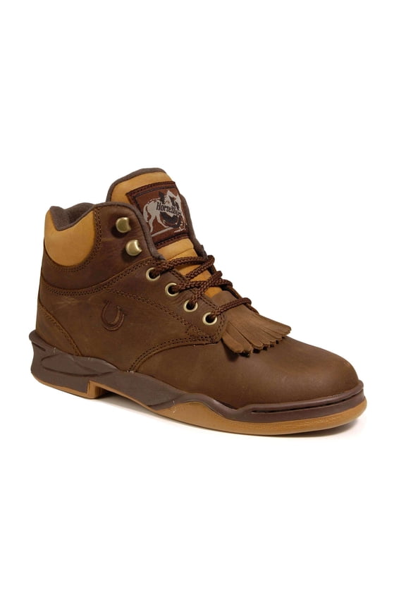 Mens Horseshoe Kiltie Casual Boots Ankle