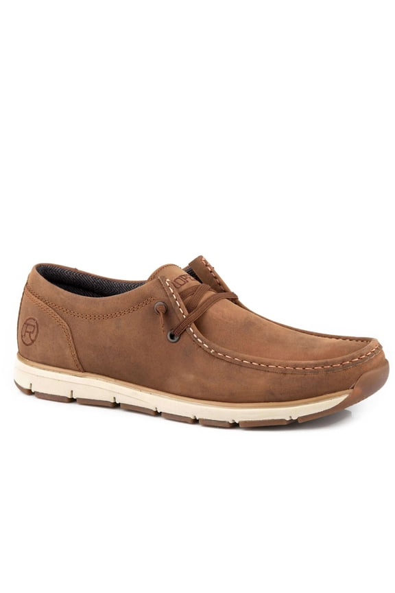 Mens Brown Oiled 2 Eyelet Mock Toe