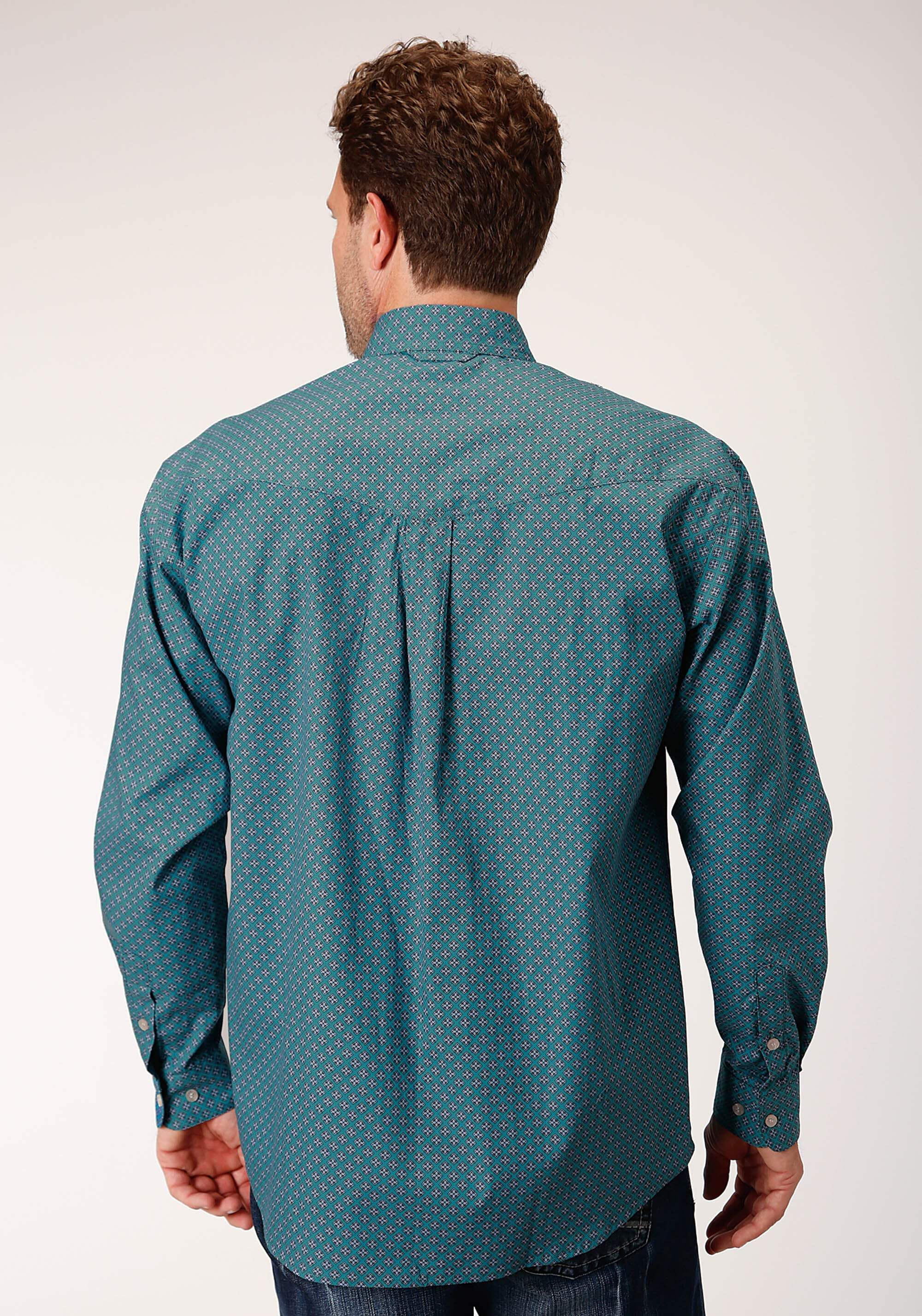 Roper 2151 Acorn Foulard (Brown) - Men's Western Shirt