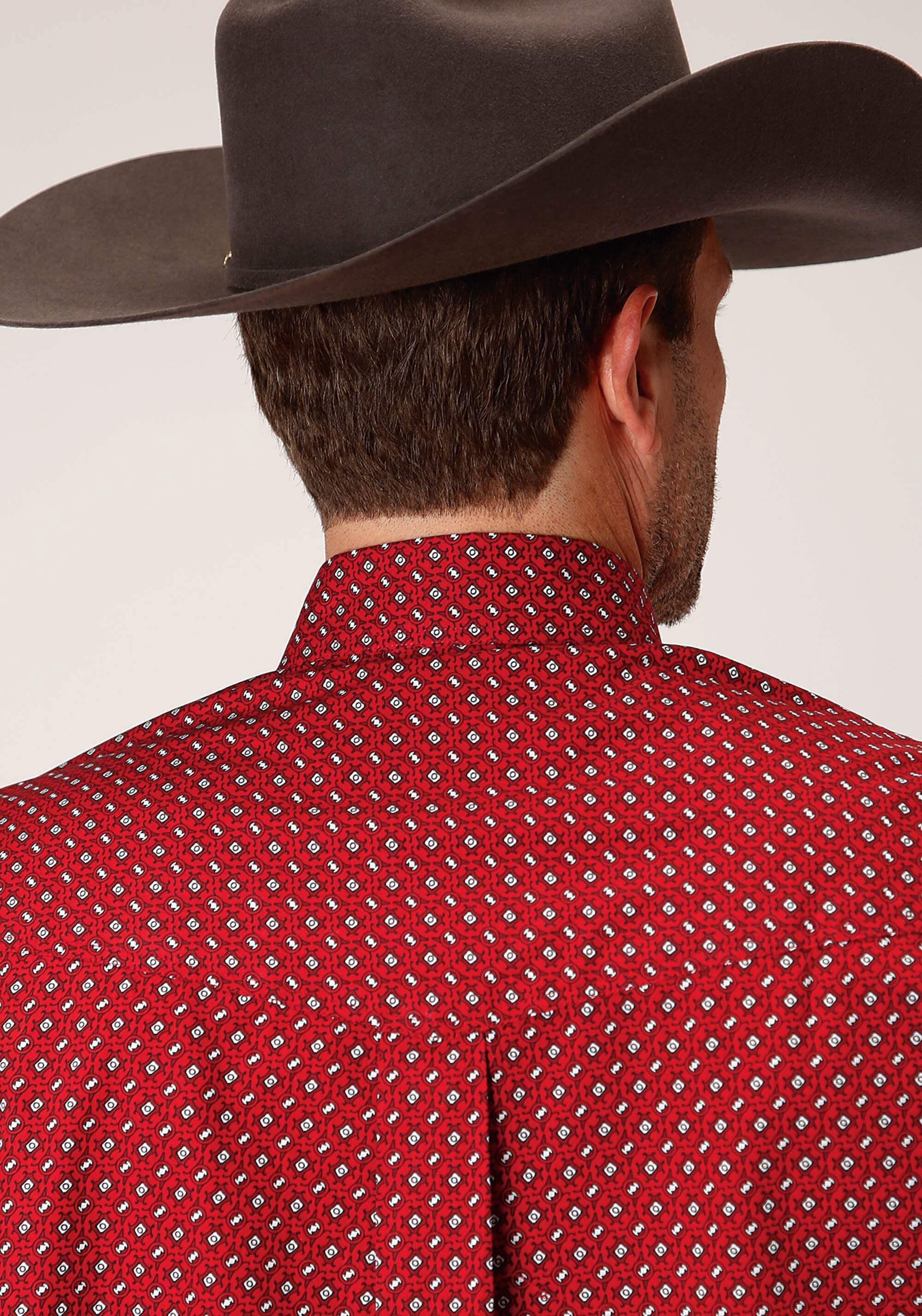 Roper Forest Cross Walk Foulard (Blue) - Men's Western Shirt