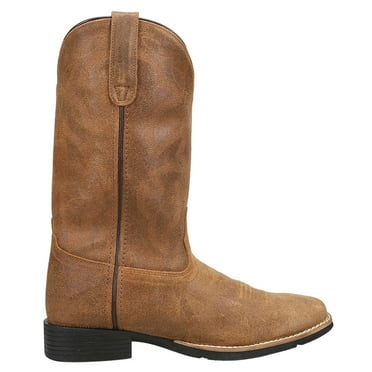 Roper Mens Monterey Embroidered Square Toe Pull On Cowboy  Mid Calf Boots