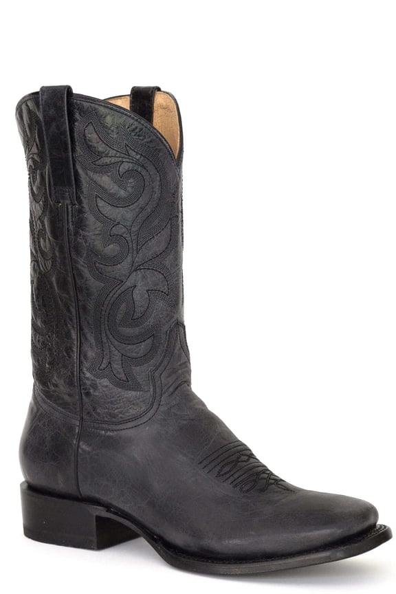 Womens Parker Embroidered Square Toe Cowboy  Mid Calf Boots