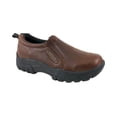 thumbnail image 1 of Men's Performance Smooth Leather Slip-On Shoes Round Toe Brown 12 D(M) US, 1 of 5