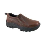 Mens Performance Smooth Leather Slip-On Shoes Round Toe Brown 10.5 DM US