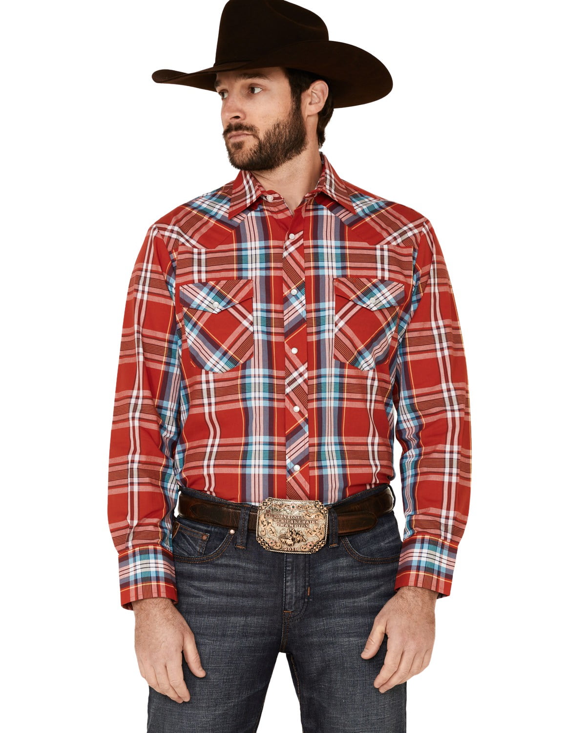 Red Western Long Sleeve Shirt 42952 main image 0