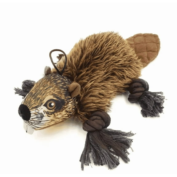 Steeldog Realistic Roper Beaver Plush Dog Toy, Rope & Tug Dog Toy, Rope Limbs for Interactive Play