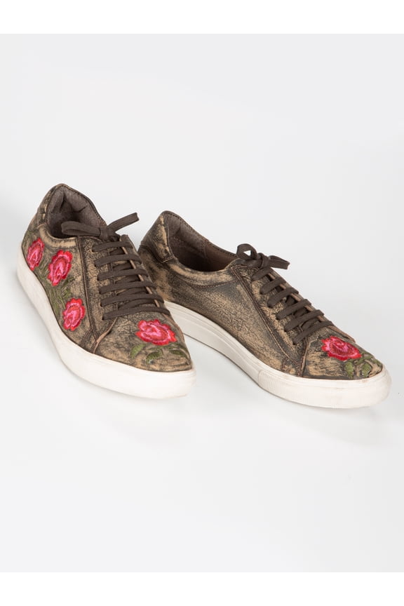 Rose Embroidered Madeline Casuals 7.5