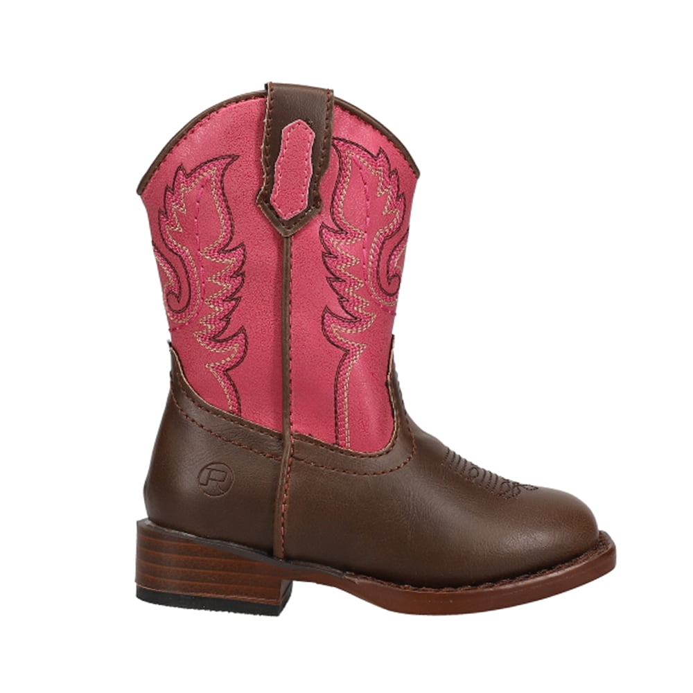 Roper Toddler Girls Texsis Embroidery Square Toe Cowboy Casual Boots ...