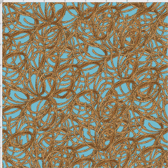 Roper Turquoise Fabric Yard