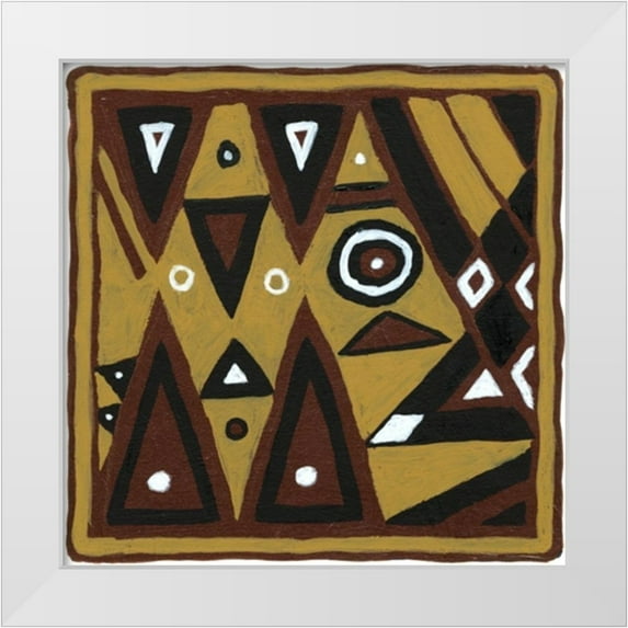 Roper, Virginia A. 12x12 White Modern Wood Framed Museum Art Print Titled - Tribal Rhythms II