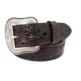 thumbnail image 1 of Roper Western Belt Mens Hand Tooled Leaf Design Floral Etch 8596500, 1 of 2