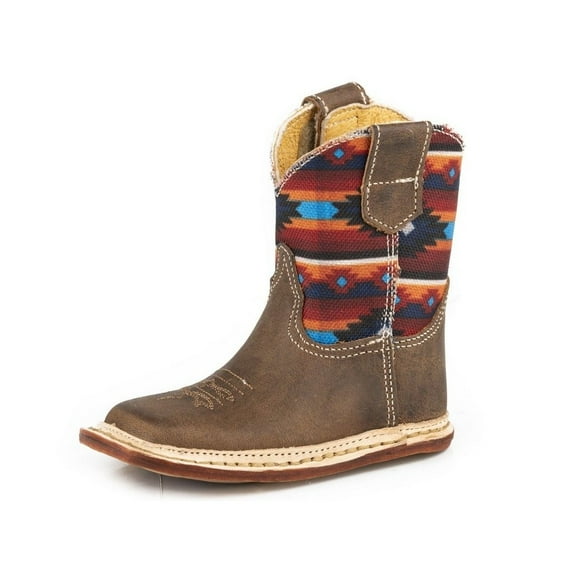 Roper Western Boots Boys Cimarron Square Toe Aztec 09-016-7912-8575 BR