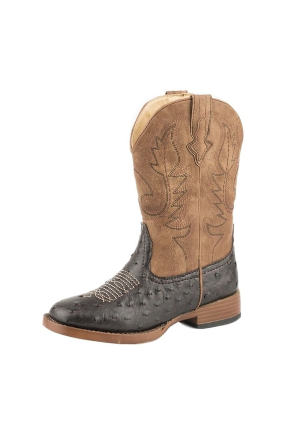 Western Boots Boys Cowboy Cool Ostrich Brown 09-018-1900-1521 BR