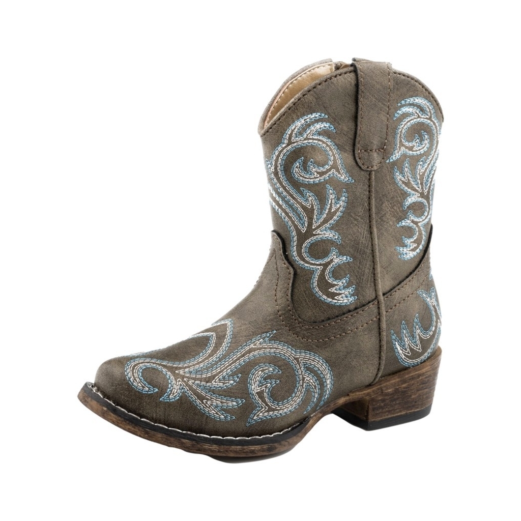 Roper Western Boots Boys Riley Snip Brown 09-017-1566-2025 BR - Walmart.com