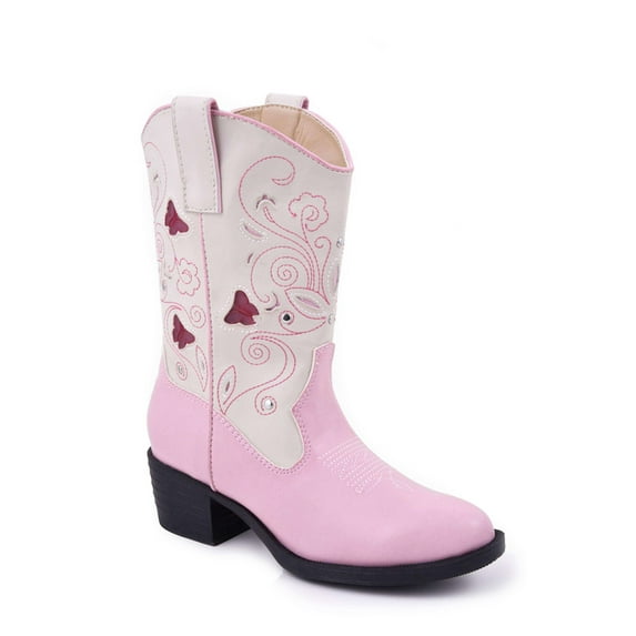 Roper Western Boots Girls Butterfly Child Pink 09-018-1201-1215 PI
