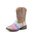 thumbnail image 1 of Roper Western Boots Girls Glitter Rainbow Zip Tan 09-017-1903-2141 TA, 1 of 5