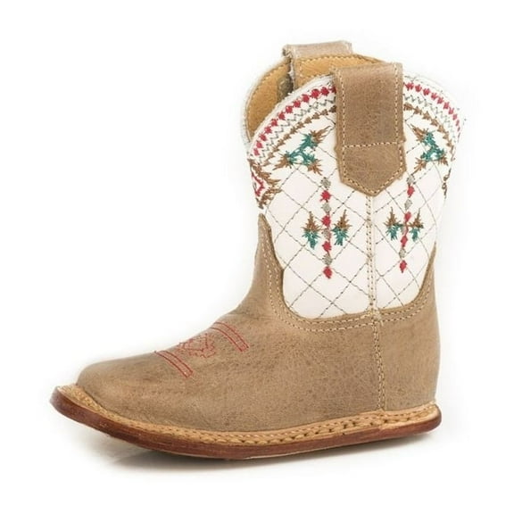 Roper Western Boots Girls Sage Square Toe Tan 09-016-7912-1640 TA