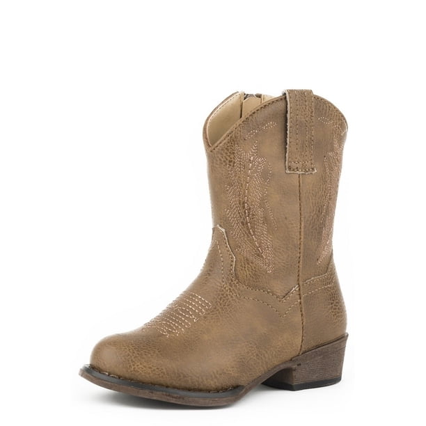 Roper Western Boots Girls Taylor Zipper Tan 09-017-1939-2406 TA ...